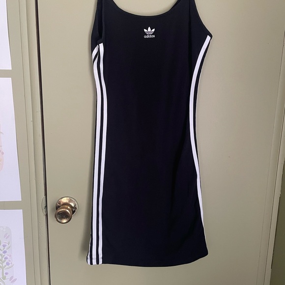 🎅🏻Adidas Women's Black Mini Dress with White Stripes - Picture 1 of 4